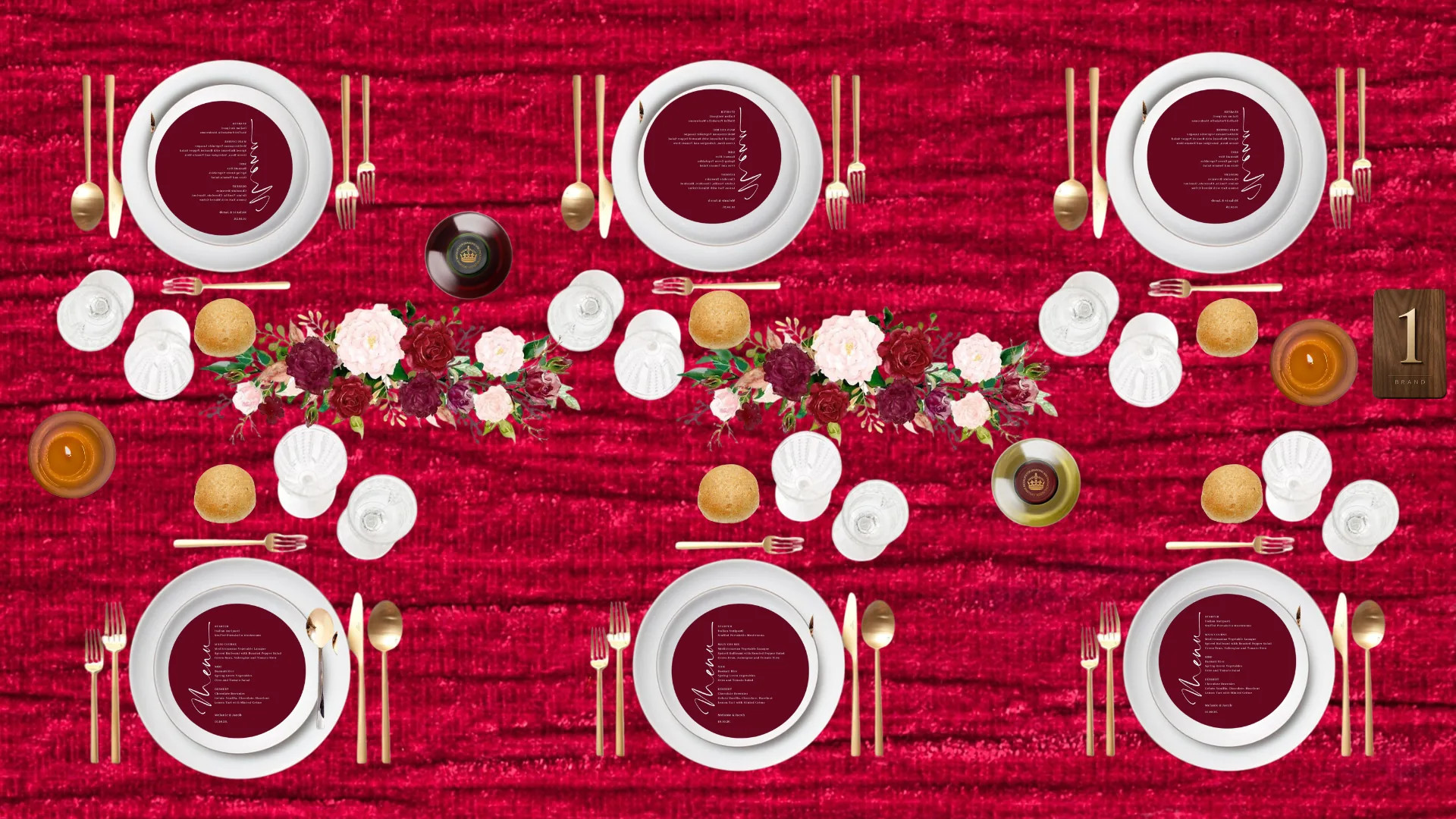 Moodboard AfroChic Luxueux — concept de table événementielle